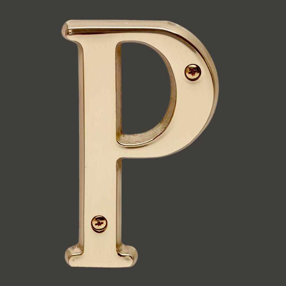 Renovators Supply Letter "P" House Letters Solid Bright Brass 4"