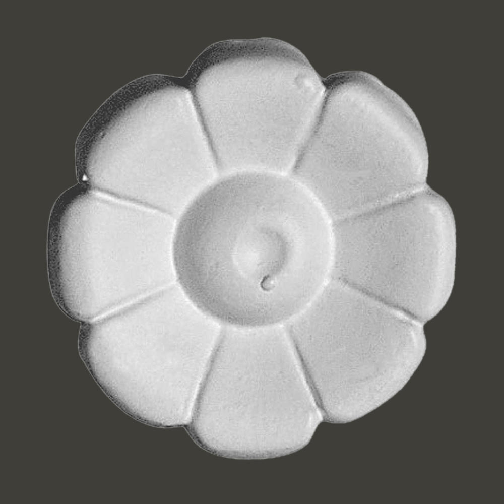 Renovators Supply Rosette Applique Medallion White Urethane Decorative Flower