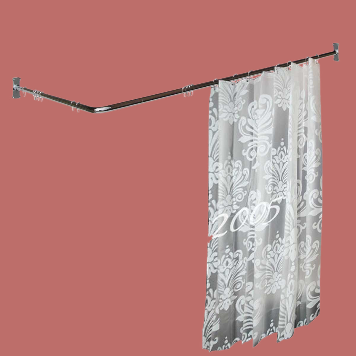 Renovators Supply Two Sided Shower Curtain Rod Chrome Plated Br 7 Renovators Supply Two Sided Shower Curtain Rod Chrome Plated Br 7 8 Dia