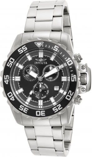 Invicta 13624 Men's Pro Diver Analog Display Swiss Quartz Silver Watch