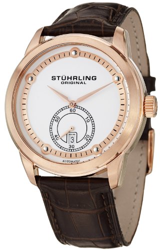 Stuhrling 720 04 Men's Leisure Gen X Circuit Automatic Date Rose Tone Watch
