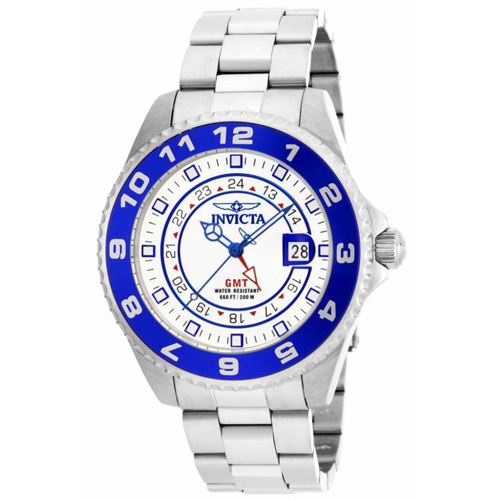 Invicta Men's 17123 Pro Diver Quartz 3 Hand White Dial Watch