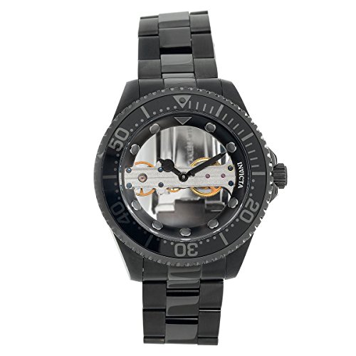 Invicta 24697 Men's Pro Diver Ghost Bridge Black & Silver Transparent Dial Watch