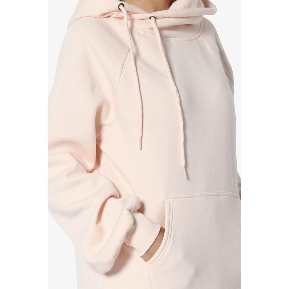 TheMogan Women's Side Drawstring Cozy Fleece Relaxed Fit Hooded Pullover Sweatshirts