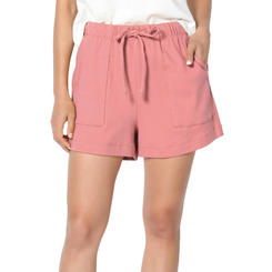 TheMogan Women's S~3X Drawstring High Waist Relaxed Fit Cotton Sweat Shorts with Pockets