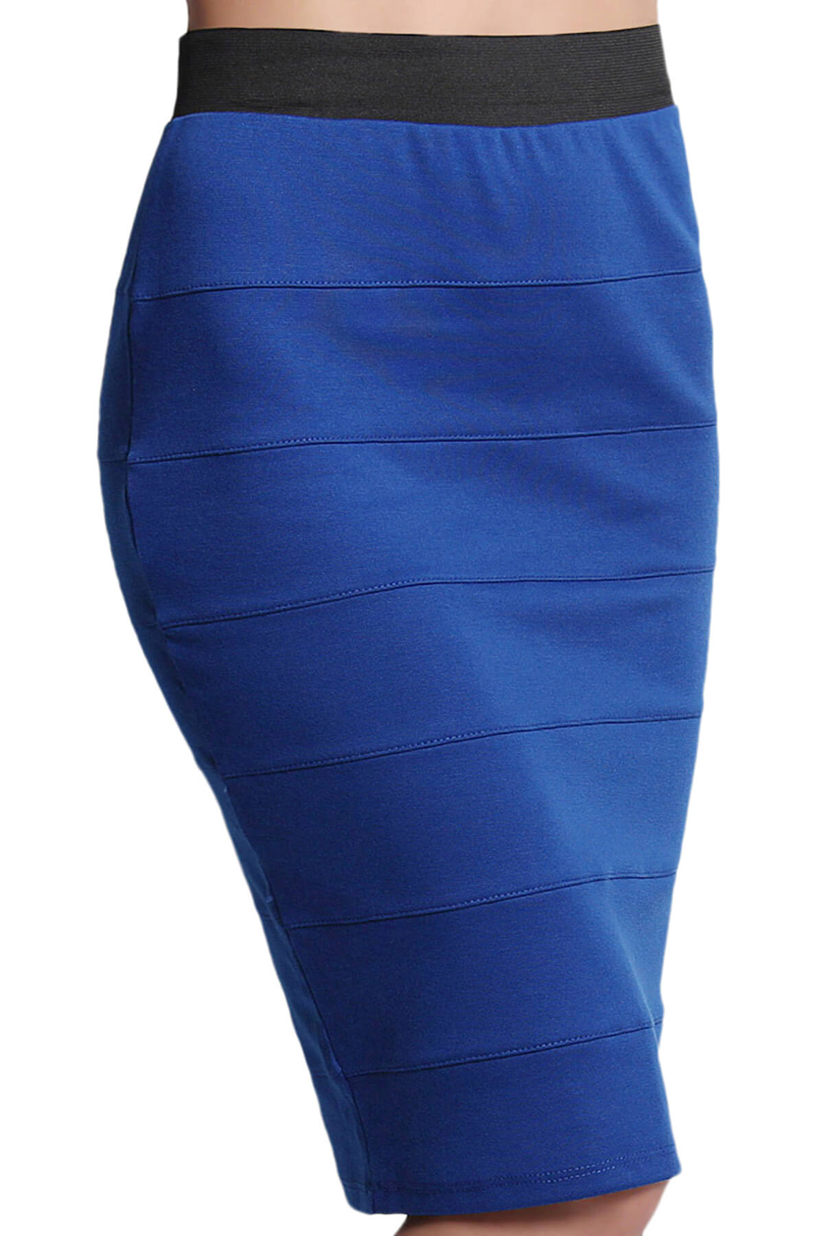 TheMogan Women's Bandage Stretch Ponte Knit Knee Length Elastic High Waist  Pencil Skirt