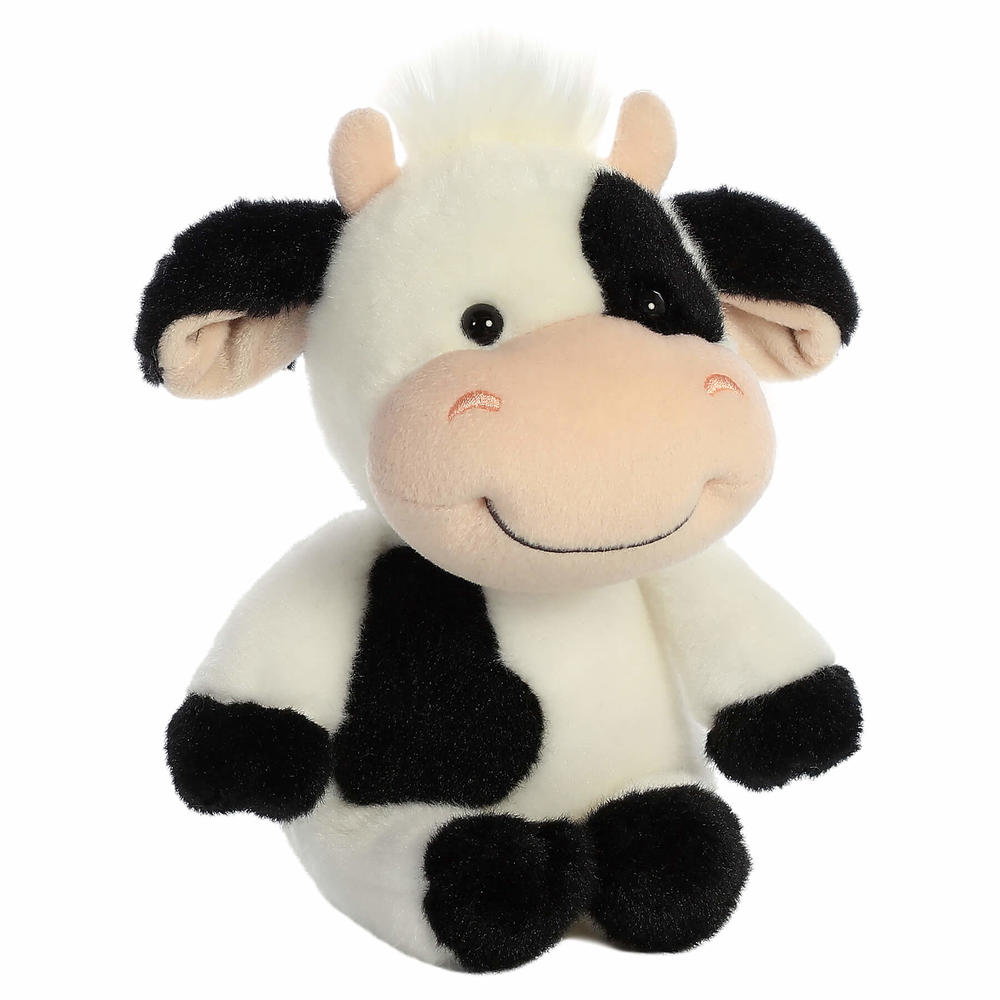TheMogan TheMogan 8" Little Mooty Spotted Cow Farm Soft Plush Stuffed Animal Toy Gift White