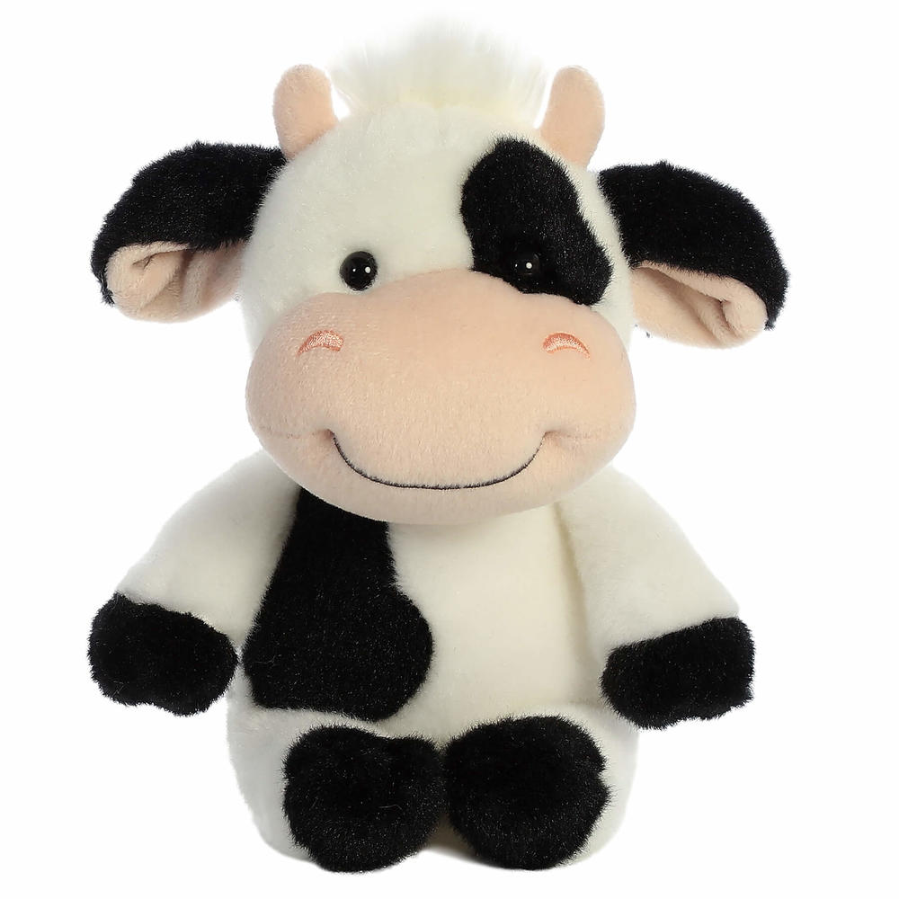 TheMogan TheMogan 8" Little Mooty Spotted Cow Farm Soft Plush Stuffed Animal Toy Gift White