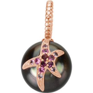 Diamond Designs 14kt Rose Pink Sapphire Starfish Accent from Diamond Designs
