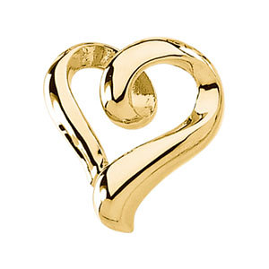 Diamond Designs 14kt Yellow Gold Heart Chain Slide from Diamond Designs