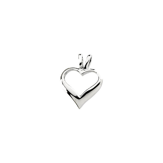 Diamond Designs 14kt White Gold Heart Pendant from Diamond Designs