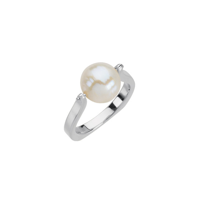 Diamond Designs 14kt White South Sea Cultured Pearl Ring Size 8 - 8.00 from Diamond Designs