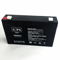 SPS Brand 6V 7 Ah Replacement Battery (SG0670T1) for Battery 6V, 7Ah  - B6V7A (1 Pack)