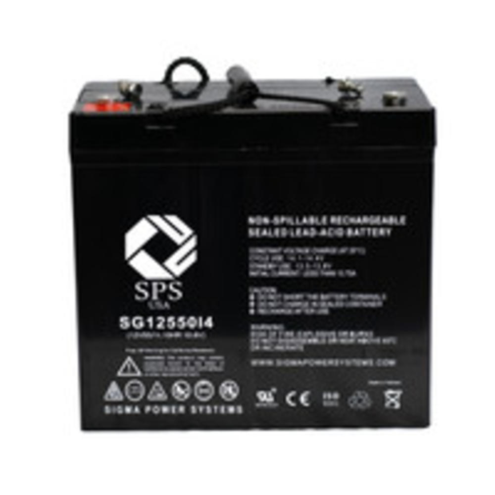 SPS Brand 12V 55 Ah Replacement Battery for Emergi-Lite 12LC200V Emergency Light (Terminal i4) (1 Pack)