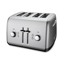 KitchenAid 4-Slice Extra-Wide Slot Metal Toaster w/ Illuminated Buttons, Silver