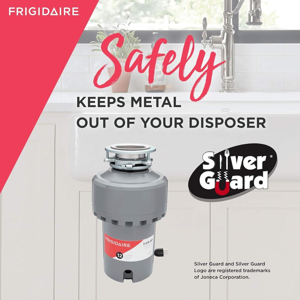 Frigidaire FF13DISPC1 1.25 HP Corded Garbage Disposer for Kitchen Sinks, 1 1/4 Horsepower