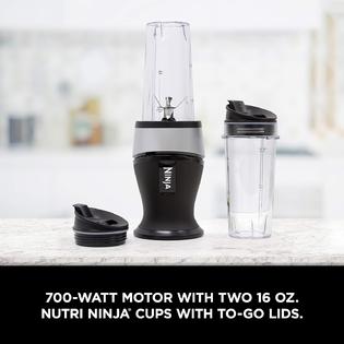 SharkNinja QB3001SS Ninja Personal Blender for Shakes, Smoothies, Food  Prep, and Frozen Blending with 700-Watt Base and (2) 16-Ounce Cups with Spou
