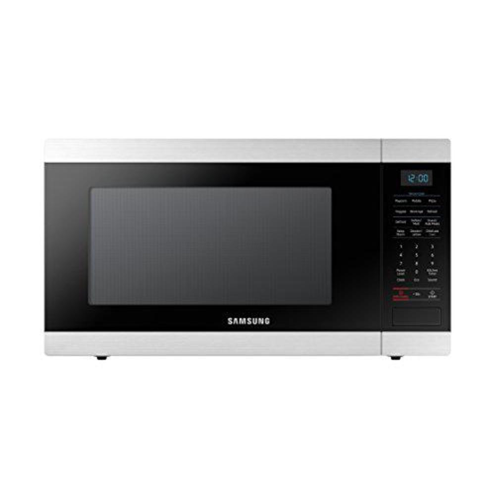 samsung electronics samsung ms19m8000as/aa large capacity countertop microwave oven with sensor and ceramic enamel interior,