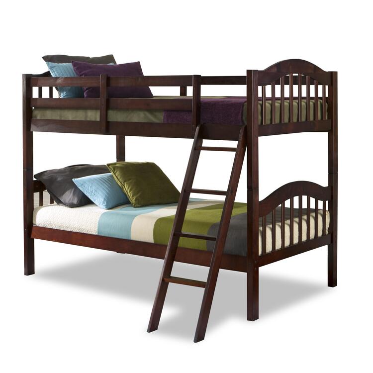 Long Horn Bunk Bed Color Cherry, Storkcraft Long Horn Twin Over Twin Bunk Bed