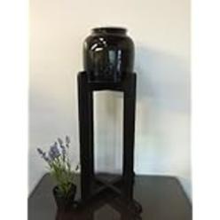Porcelain Mouthwash Dispenser Pwh Porcelain Ceramic Water Dispenser Solid Black Spigot And Wood Floor Stand