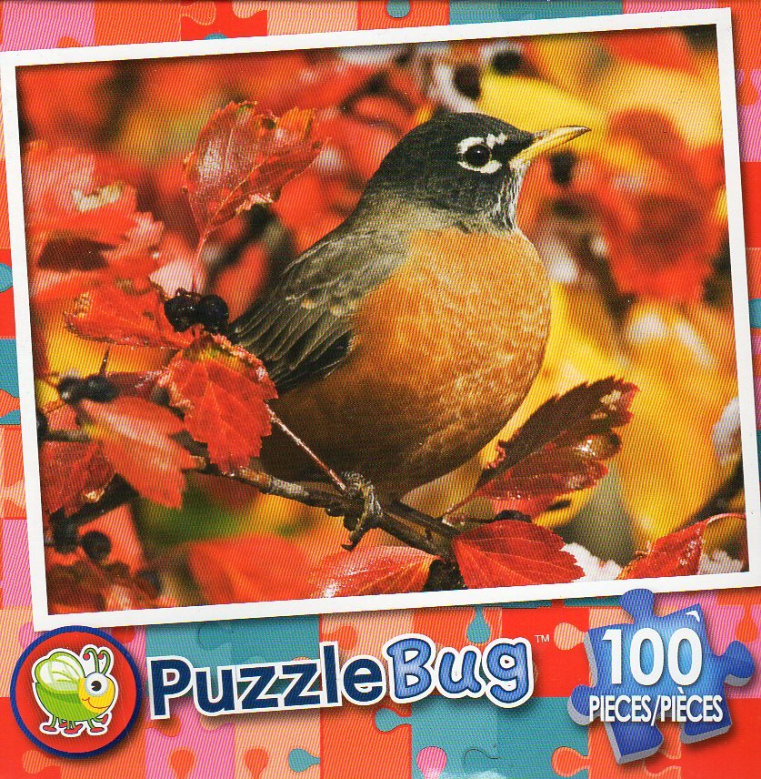 Puzzlebug Red Robin - Puzzlebug 100 Piece Jigsaw Puzzle