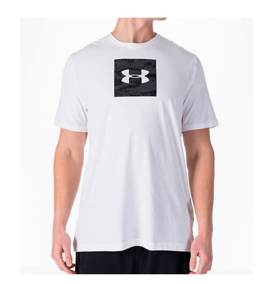 Under Armour Men's Charged Cotton HeatGear Camo Boxed Logo T-Shirt