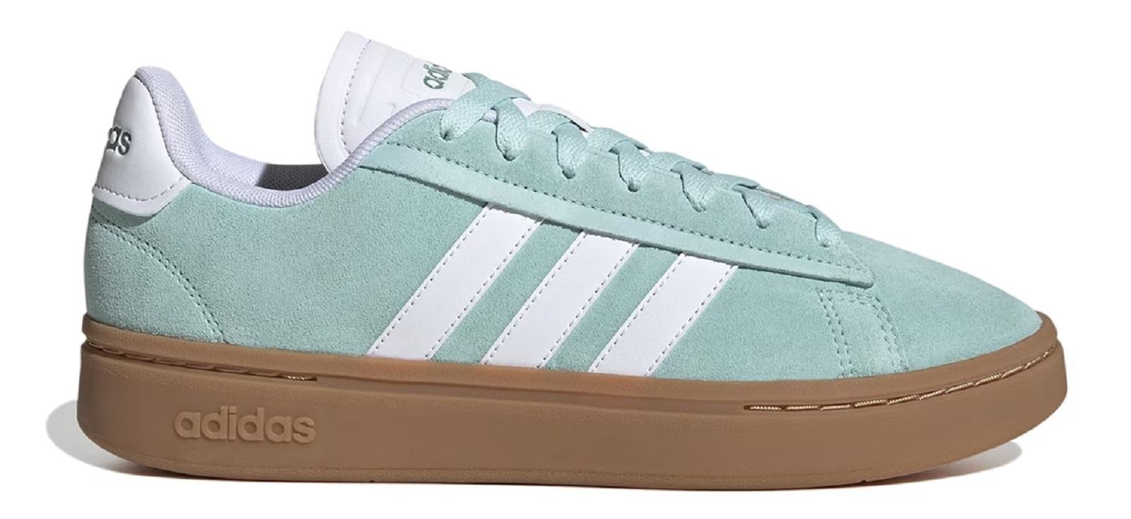 adidas gazelle silver green womens ADID-GX8165) Adidas Grand Court Alpha Tennis Shoe Women [white/black/ main image 1