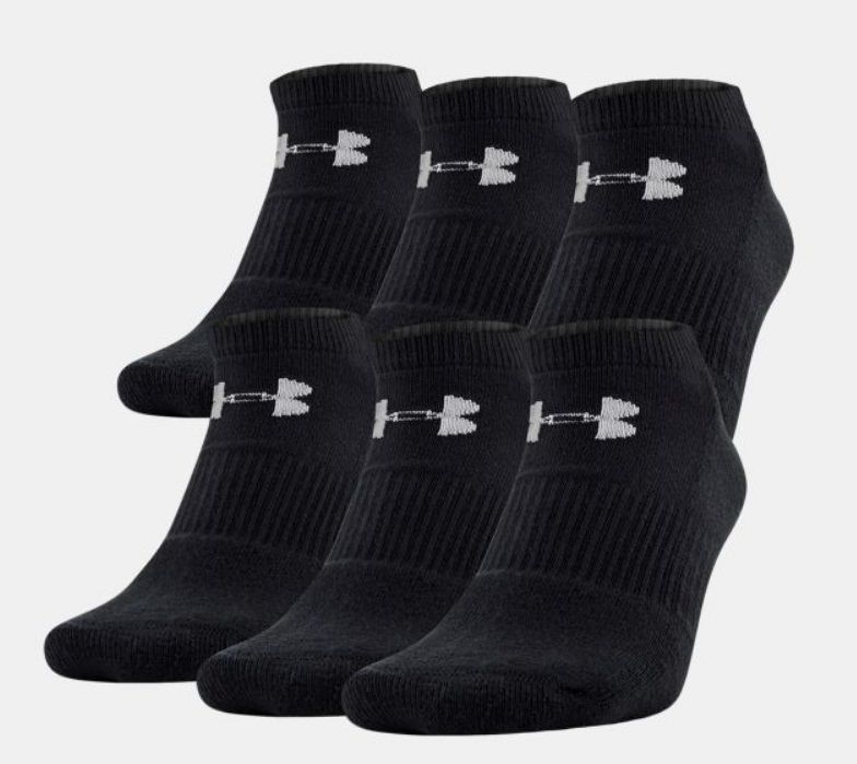 Under Armour Premium Performance No-Show Ankle Socks, 6 pack