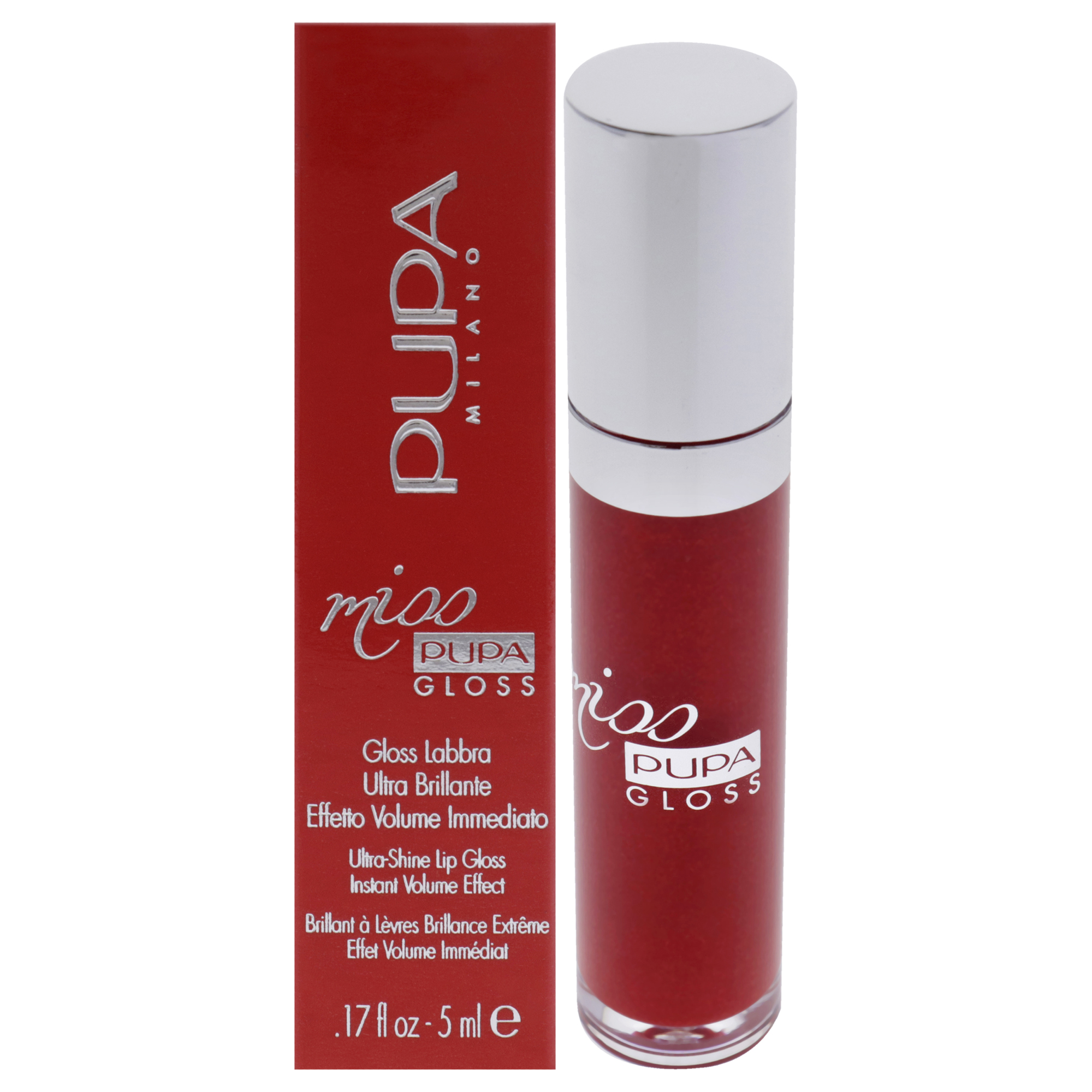 Pupa Milano Miss Pupa Gloss - 205 Touch of Red for Women 0.17 oz Lip Gloss