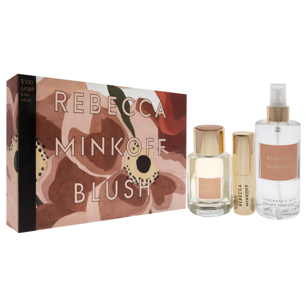 Rebecca Minkoff Blush by Rebecca Minkoff for Women - 3 Pc Gift Set 3.4oz EDP Spray, 14ml EDP Spray, 6.8oz Fragrance Mist