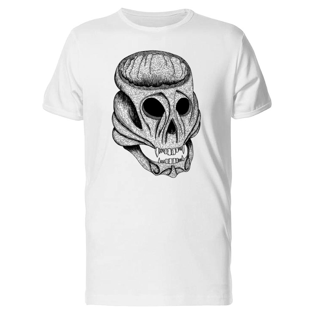 SmartPrints Graphic Streetwear Scary Sketched Skull Tee Men's -Image by ...