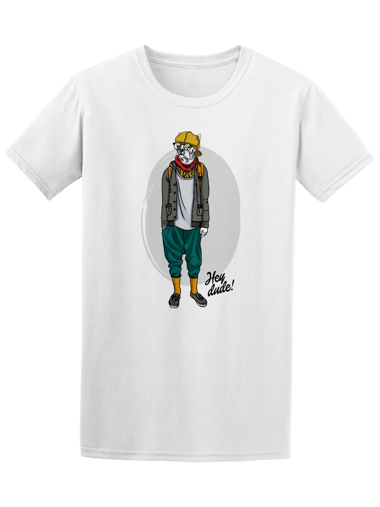 SmartPrints Graphic Streetwear Dog With Yellow Cap And Glasses Tee Men's -Image by Shutterstock