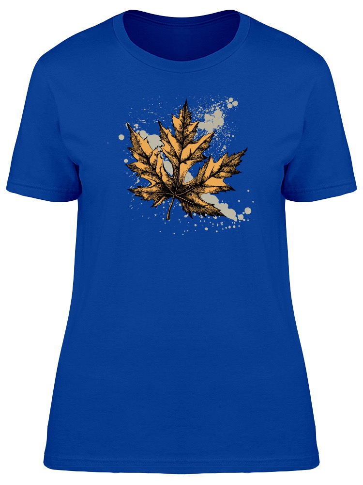 Teeblox Golden Maple Leaf Paint Splash Tee Women S Image By Teeblox Golden Maple Leaf Paint Splash Tee Women S Image By Shutterstock