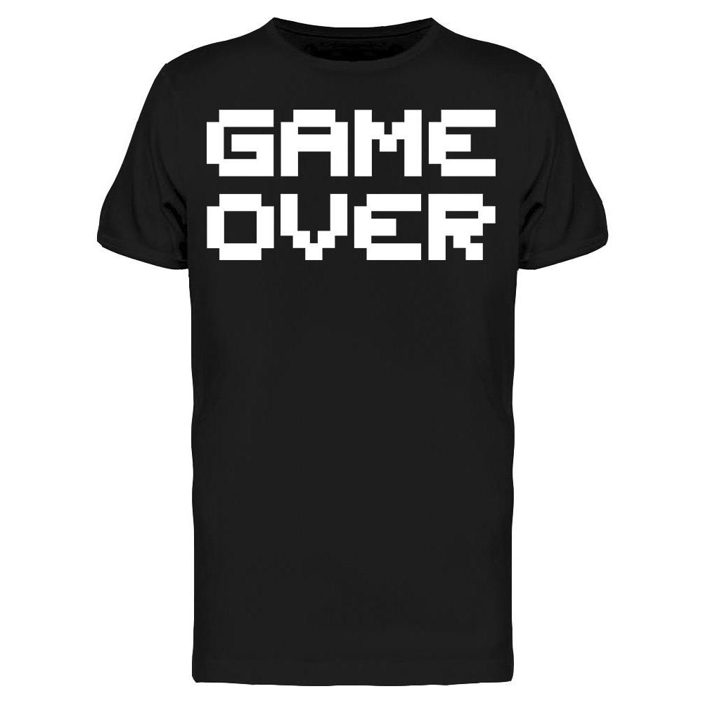 Smartprints Graphic Streetwear Game Over Pixel Font Tee Men S Image By Shutterstock