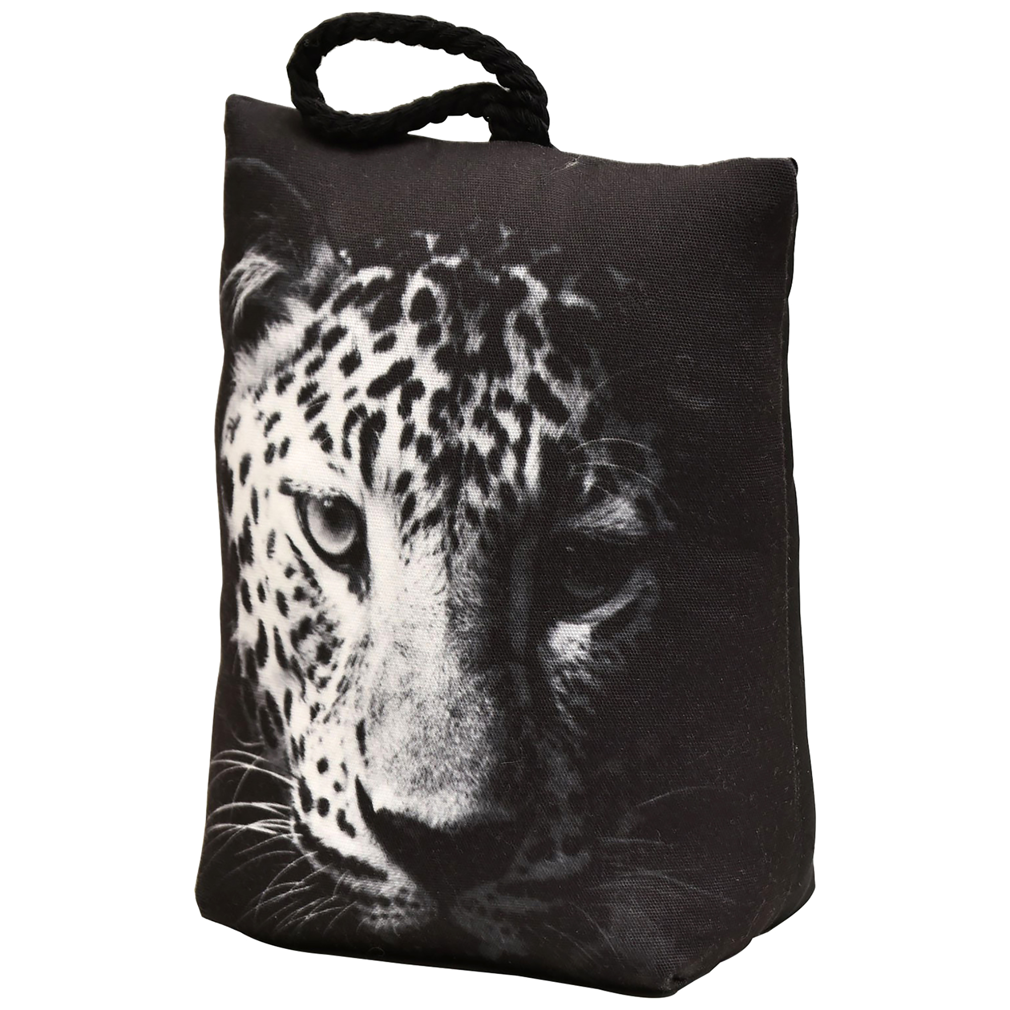 EVIDECO Leopard Printed Fabric Bag Door Stop Interior Weighted Floor 2.2 lbs
