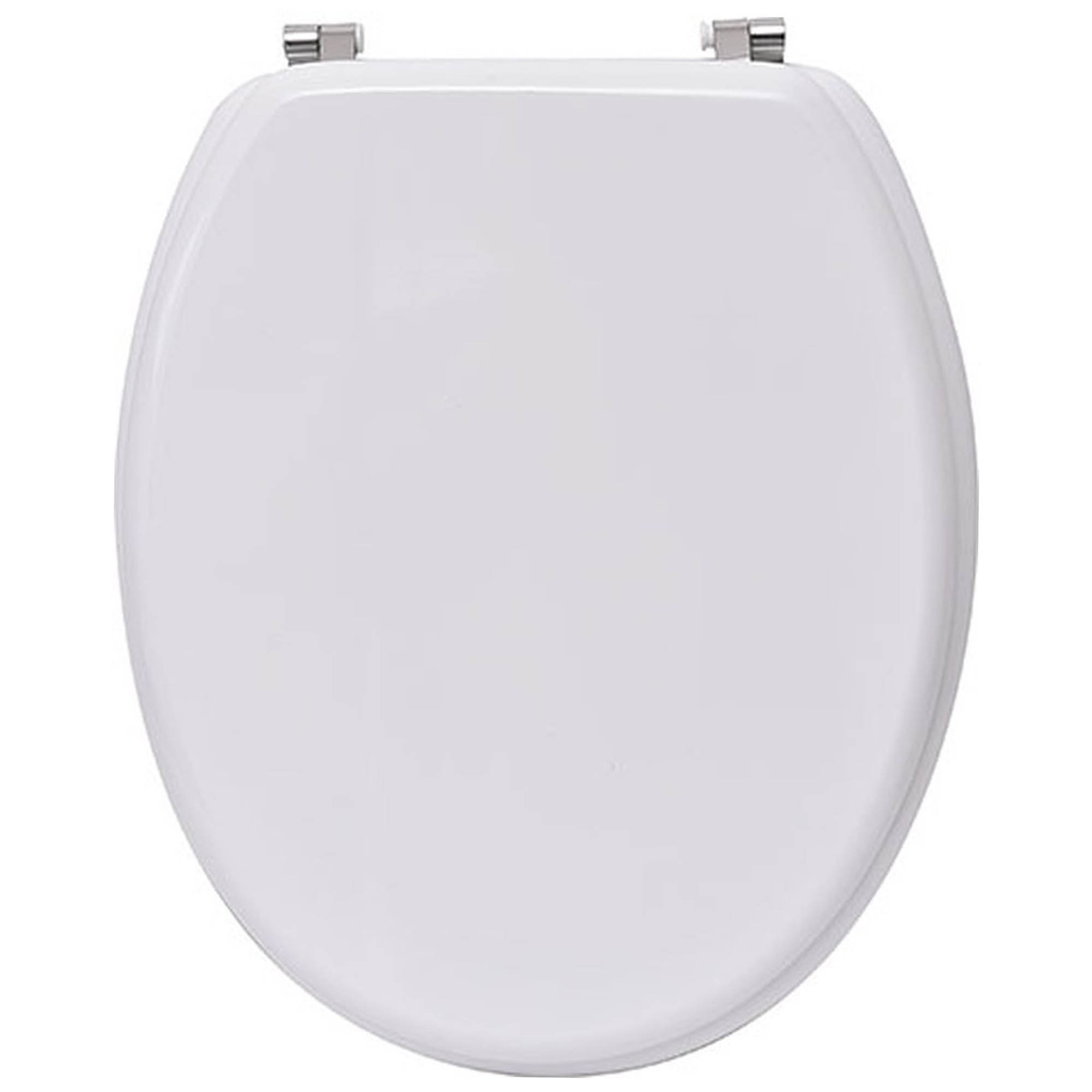 EVIDECO Oval Elongated Toilet Seat Design Pinky Adjustable Zinc Hinges White