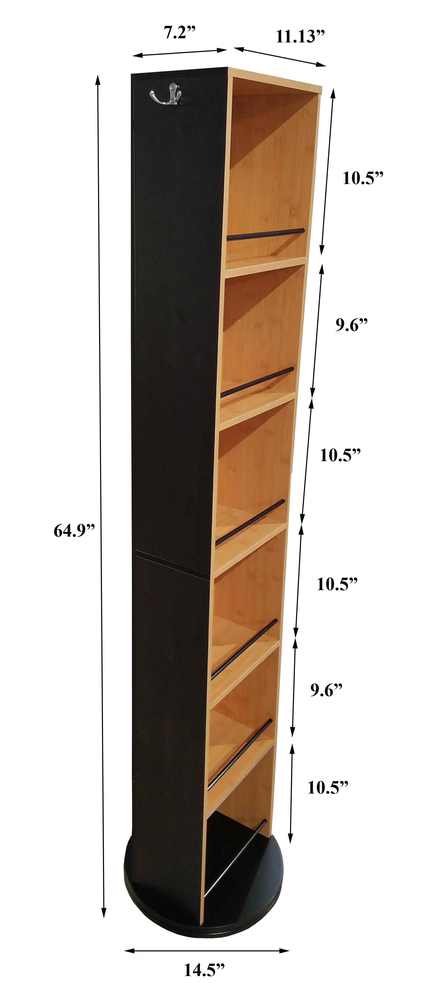 Evideco Swivel Storage Cabinet Organizer Freestanding Linen Evideco Swivel Storage Cabinet Organizer Freestanding Linen Tower Mirror Et Black And Bamboo