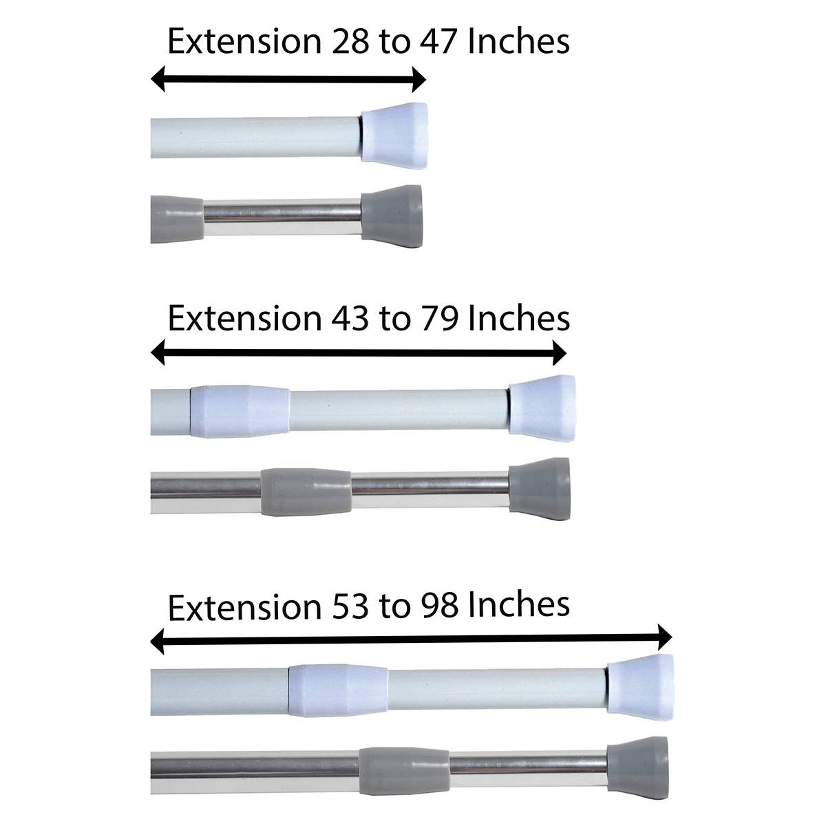 Evideco Shower Curtain Adjule Tension Rod Size From 43 To Evideco Shower Curtain Adjule