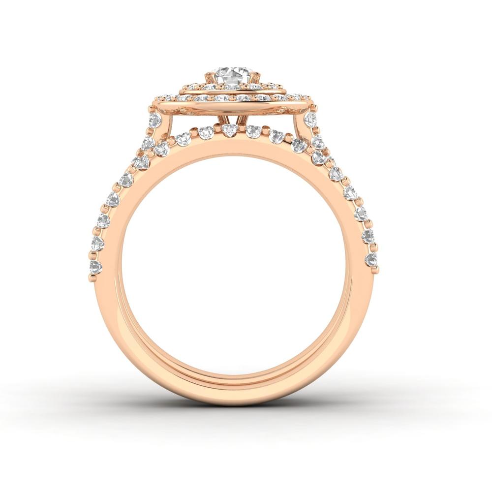 SK Jewel,Inc 1.00ctw Diamond Bridal Set in 10k Rose Gold