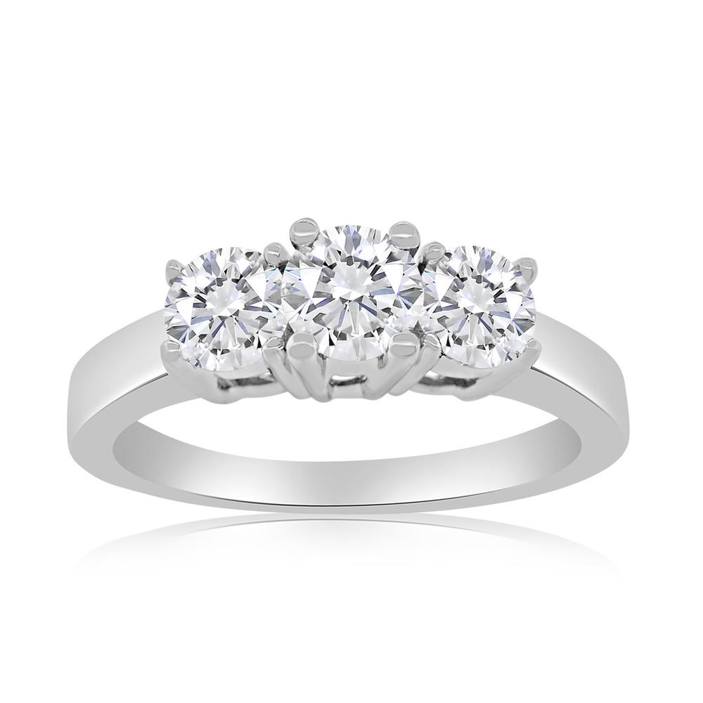 Inara Diamonds 1.00ctw Diamond Three Stone Ring in 10k White Gold