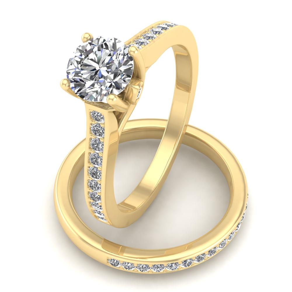 Inara Diamonds 5/8ctw Diamond Bridal set in 10k Yellow Gold (10K Gold, H-I, I2-I3, 5/8ctw)