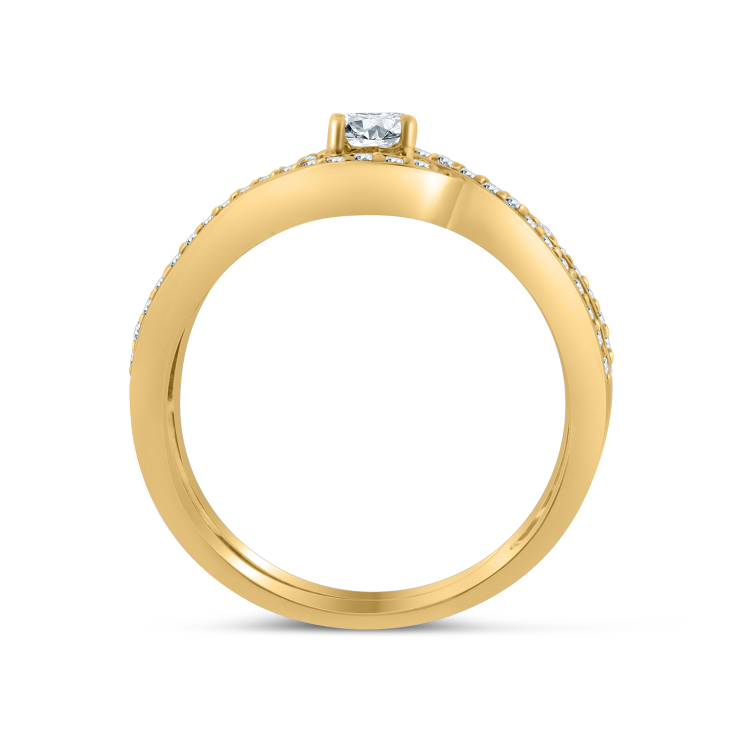 Inara Diamonds 1/2 Carat TW Diamond Interwine Bridal set in 10k Yellow Gold (H-I, I2-I3)