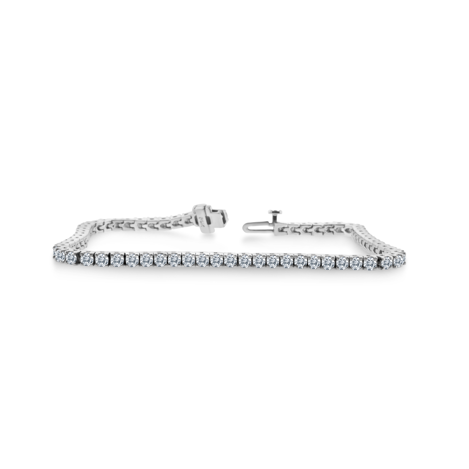Inara Diamonds 4.00ctw Diamond Tennis Bracelet in 14k White Gold (H-I, I2-I3)