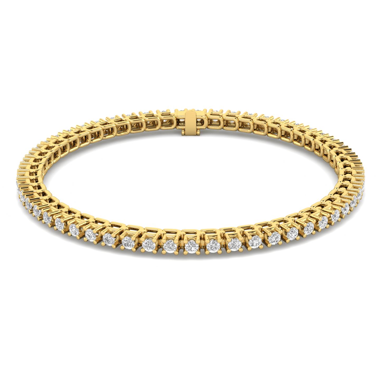 Inara Diamonds 5.00ctw Diamond Tennis Bracelet in 14k Yellow Gold