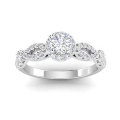 Inara Diamonds 1.00 Carat TW Diamond Infinity Engagement Ring in 14k White Gold