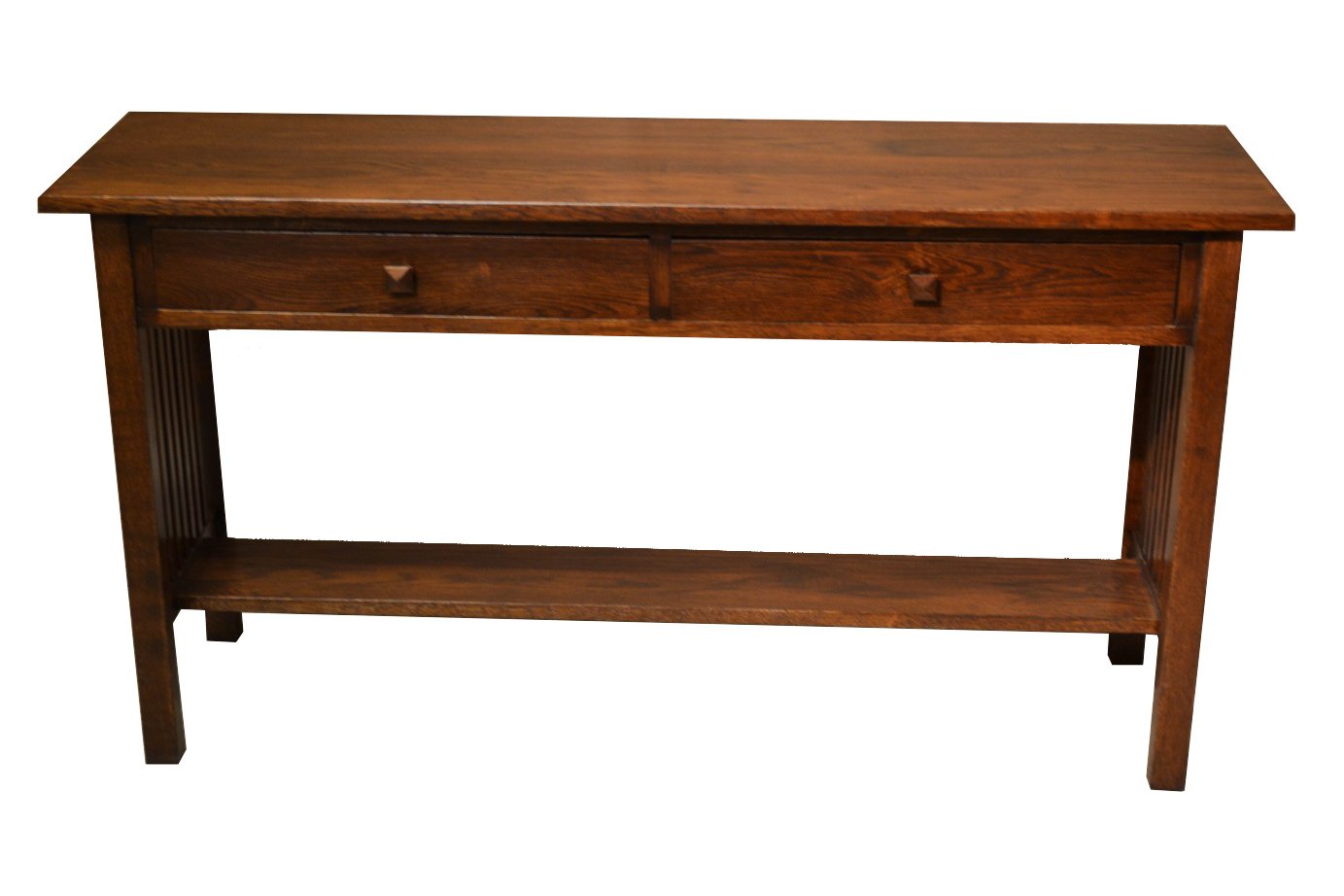 Solid Oak Mission Entertainment Center Crafters And Weavers Mission Two Drawer Oak Console