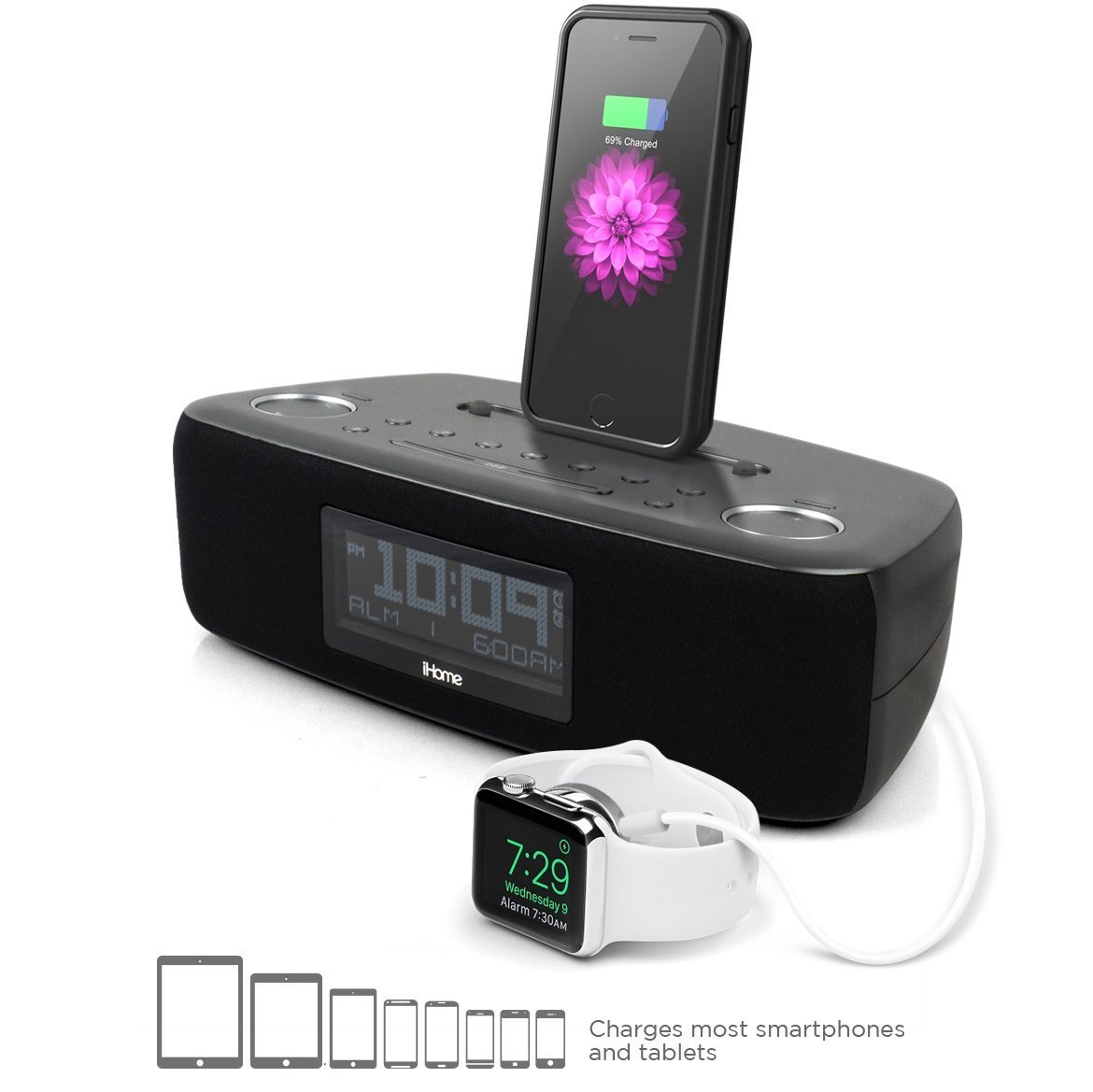 hype hy891dualb dual charging station for iphone ipad retail