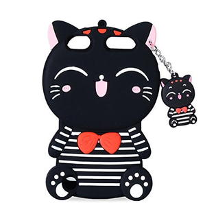 Mulafnxal Black Strip Cat Case For Ipod Touch 5 6 5th 6th 3d Soft