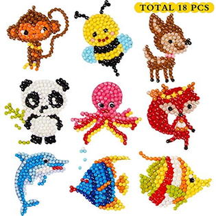 Sinceroduct 5d Diy 18 Pcs Diamond Painting Kits For Kids And Adult