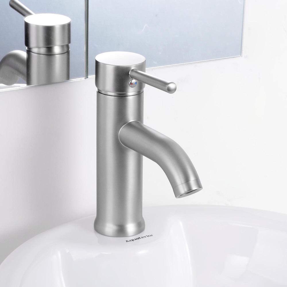 Bathroom Faucets Shower Heads Sears Aplus 7 Single Handle Faucet Bathroom Sink Deck Mount Basin Mixer Tap Brushed Nickel